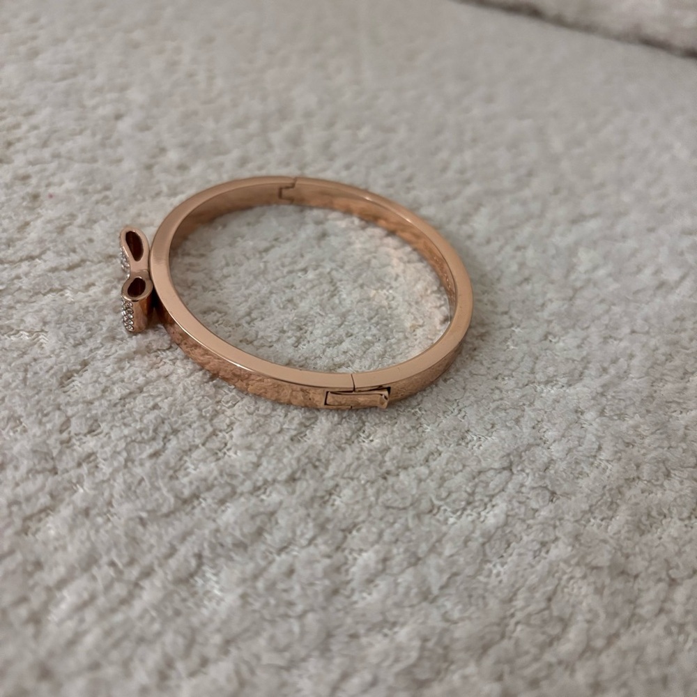 Kate Spade Rose Gold Bow Bangle Bracelet - Picture 3 of 4